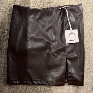 Bailey Rose Leather Mini Skirt